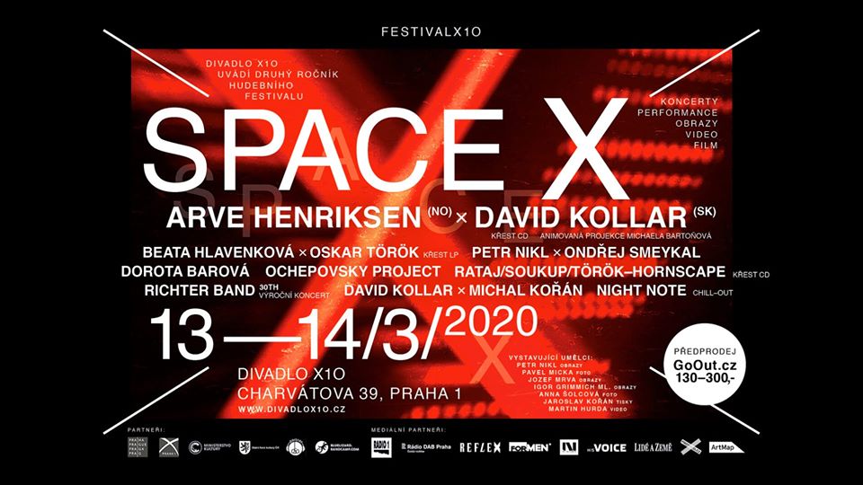 SPACE X, Divadlo X10, druhý ročník hudebního festivalu, 13. - 14. 3. 2020